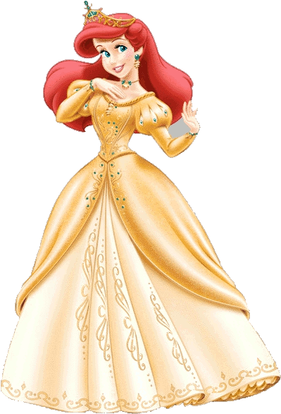 Ariel: golden dress